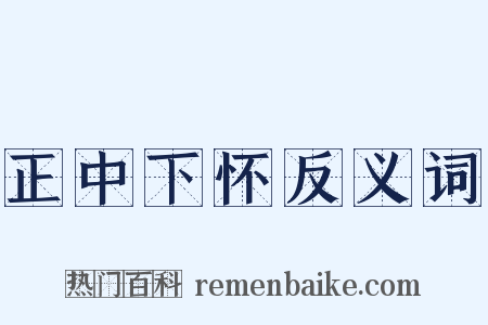 正中下怀反义词是什么意思的图片